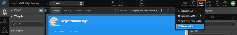 publish theme